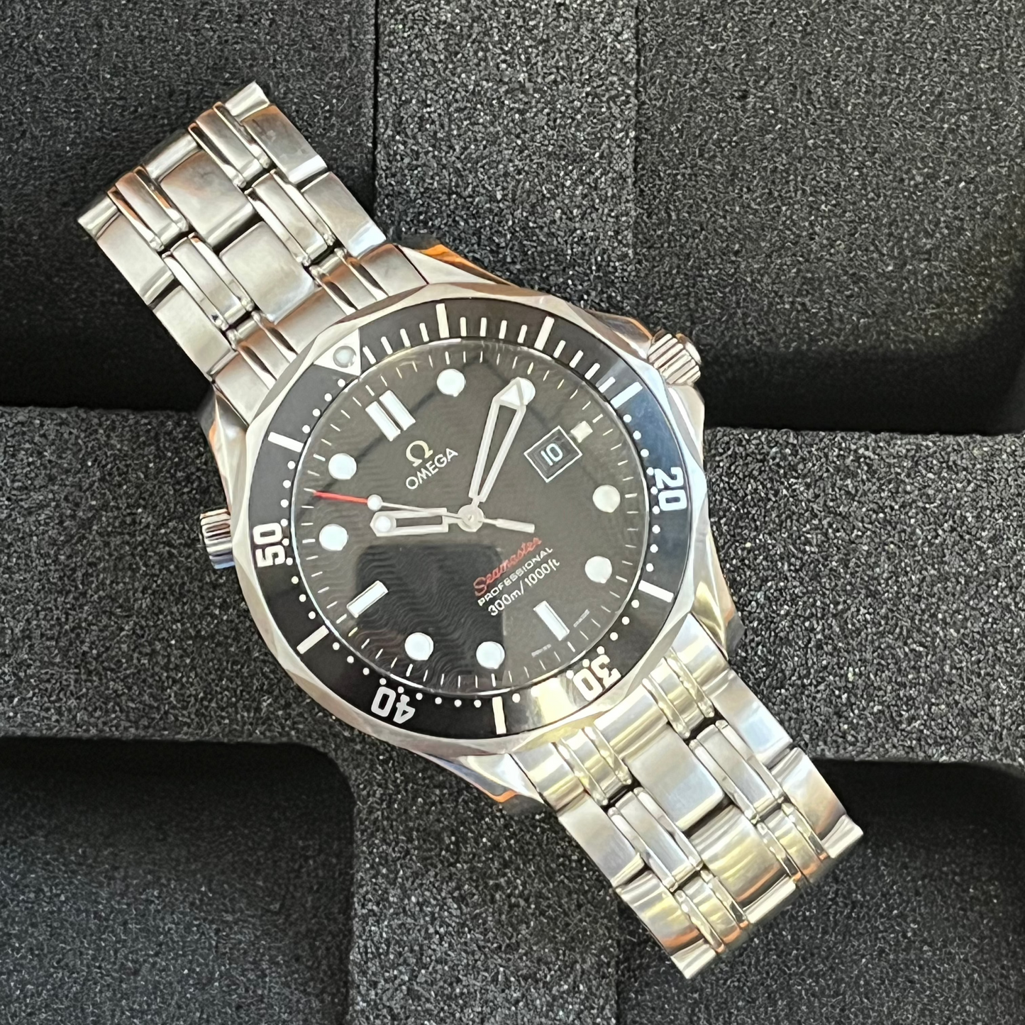 Omega Seamaster Black Wave Dial
